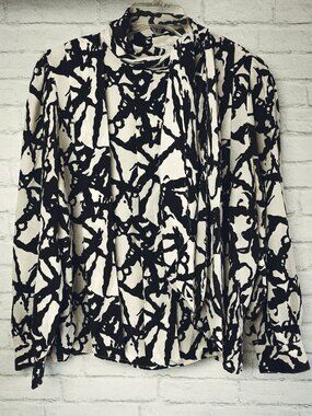 Vintage 80s 100% Silk Charlotte Ford Blouse